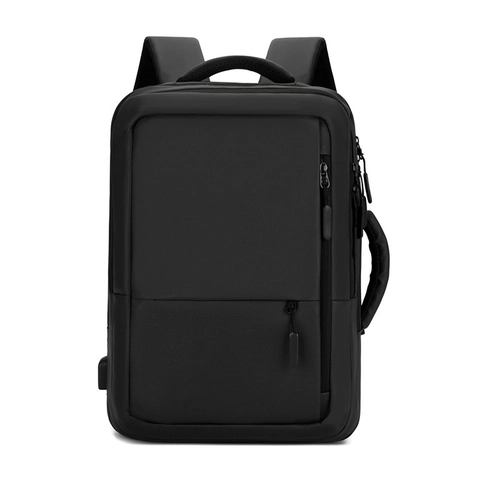 Zaino Per Laptop Aziendale Tessuto Rivestimento Impermeabile Porta Di Ricarica USB Borsa Da Viaggio Lavoro Unisex