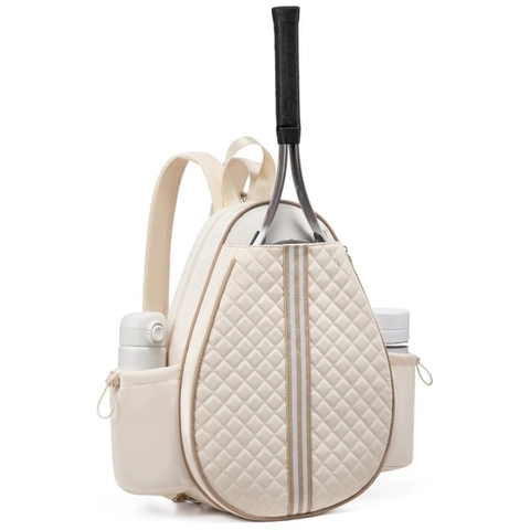 Zaino da Tennis Trapuntato Borsa per Racchetta in Poliestere Resistente All'Acqua per Pickleball Badminton Sport All'Aperto Zaino