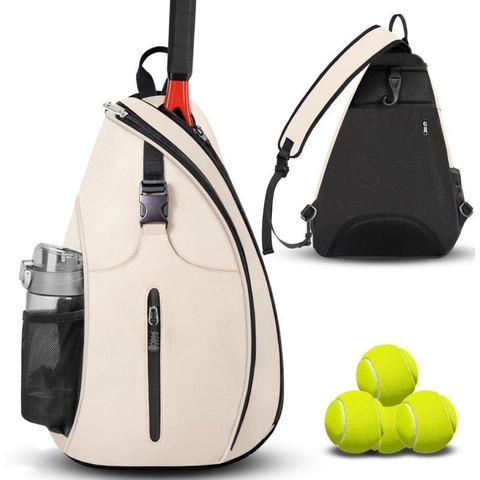 Bolsa De Pickleball Mochila De Bandolera Para Raqueta De Tenis Impermeable Oxford Bolso De Hombro Con Gancho Para Hombres Mujeres
