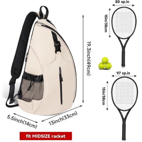 Bolsa De Pickleball Mochila De Bandolera Para Raqueta De Tenis Impermeable Oxford Bolso De Hombro Con Gancho Para Hombres Mujeres