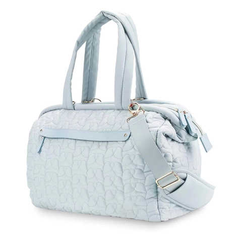 Quilted Heart Pattern Large Capacity Mommy Bag Polyester Travel Tote Bag With Multi Pockets For Women Diaper Bag