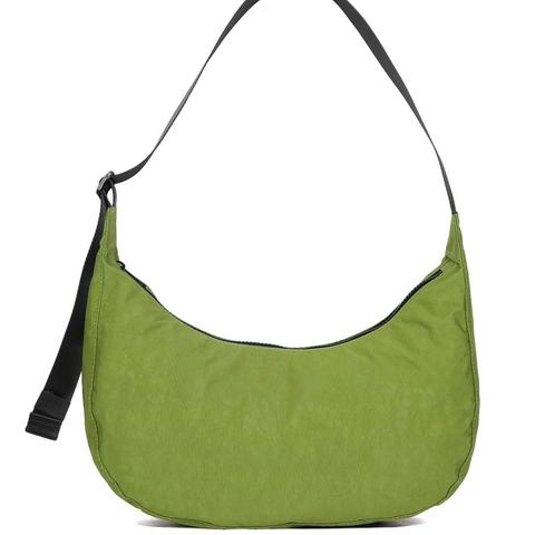 Borsa Hobo A Mezzaluna In Nylon Da Donna Resistente All'acqua Grande Capacità Tracolla Regolabile Semplice Borsa A Spalla Casual