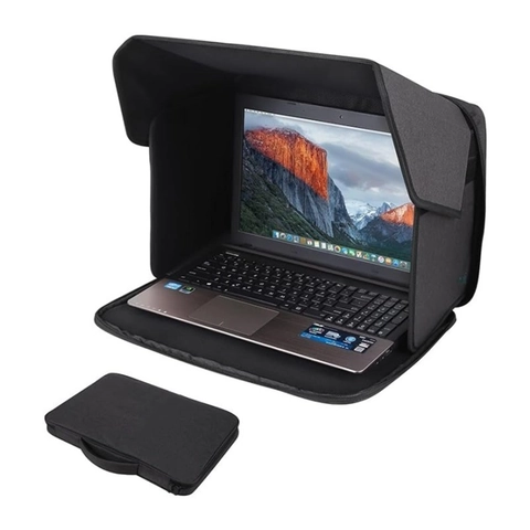 Laptop Sonnenschutz Sichtschutz Faltbare Polyester Hülle Für Outdoor Reisen Anti Reflexion Tragbare Laptoptasche