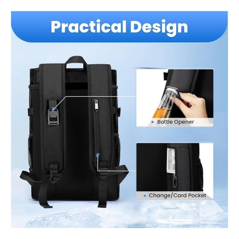 Large Capacity Insulated Cooler Backpack Waterproof Leakproof Outdoor Camping Picnic Bag With Bottle Opener Soft Cooler