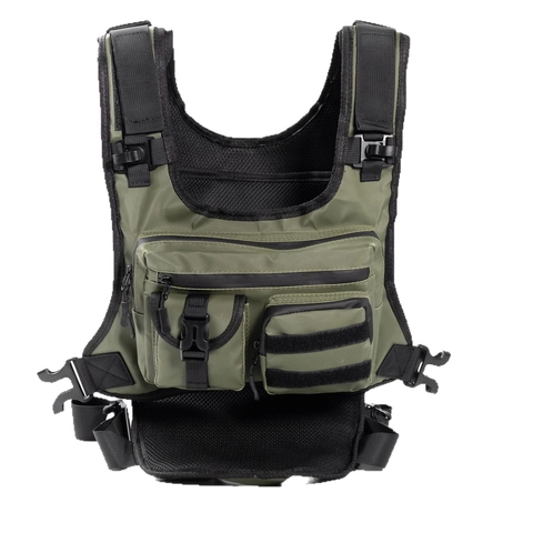 Borsa Da Petto Tattica Tasche Multiple Tessuto Oxford Impermeabile Regolabile Gilet Da Esterno Uomo Corsa Ciclismo
