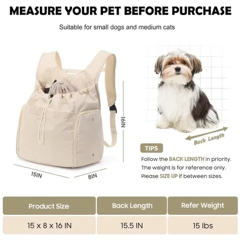 Zaino Porta Animali Traspirante Per Cani E Gatti Borsa Da Spalla Portatile Per Viaggi All'Aperto Con Spallacci Regolabili Per Piccoli Animali