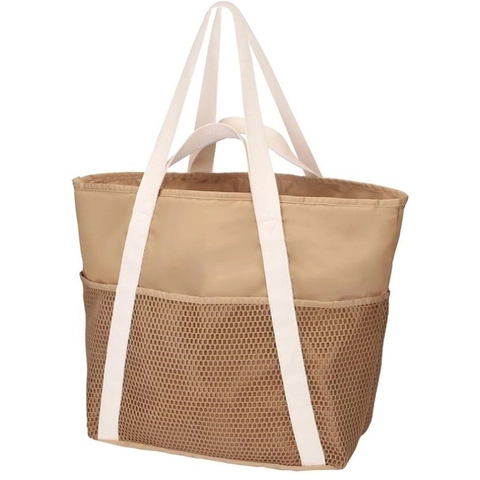 Large Capacity Beach Bag Tote Waterproof Sandproof Nylon Mesh Travel Swimming Vacation Handbag For Women