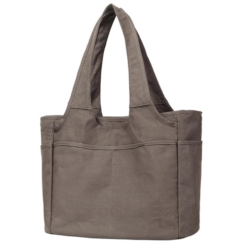 Borsa Tote In Tela Di Grande Capacità Per Donna Borsa A Spalla Multitasca Con Cerniera Lavoro Viaggio Shopping Casual