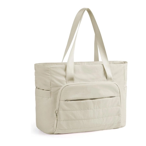 Quilted Large Capacity Tote Bag For Women Polyester Gym Bag With Yoga Mat Strap Multi-Pocket Travel Handbag Laptop Bag