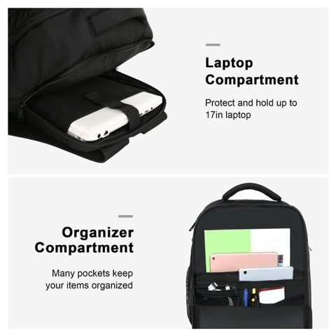 Large Capacity Travel Laptop Backpack With USB Charging Port And Shoe Compartment Business Professional Waterproof Bag