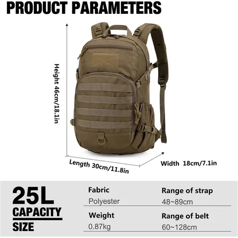 Waterproof Outdoor Tactical Backpack MOLLE System Hiking Trekking Bag Durable Oxford Cloth Unisex Large Capacity Rucksack