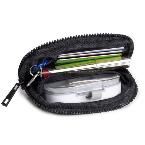 Waterproof Nylon Mini Wallet Coin Purse With Keychain Hook Transparent ID Window Zip Card Holder For Travel Daily Outdoor