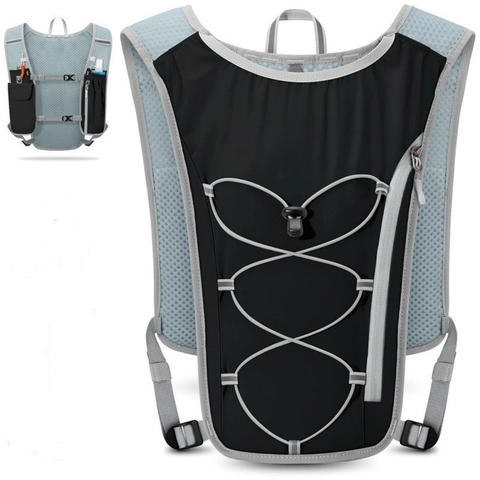 Trinkweste Rucksack Ultraleicht Atmungsaktiv Polyester Nylon Reflektierend Wandern Trailrunning Radfahren Outdoor