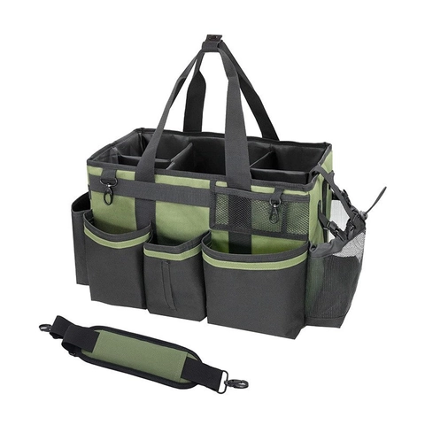 Multi-Pocket Cleaning Tool Storage Bag Oxford Cloth Portable Household Housekeeping Organizer Car Trunk Storage Bag
