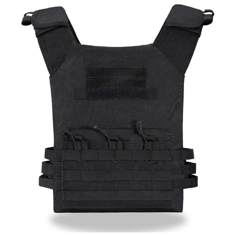 Adjustable Tactical Vest 900D Nylon Breathable Lightweight MOLLE System Modular Training Vest For Outdoor CS Field Black