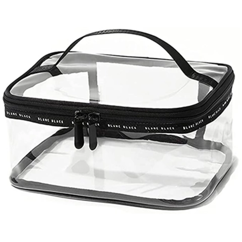Waterproof Clear PVC Toiletry Bag Travel Makeup Organizer With Handle Zipper Portable Transparent Wash Bag For Women Men Storage