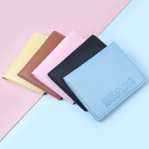 Organizador de Documentos de Cuero PU Cubierta para Certificados Ligera Minimalista Funda Protectora para Libro de Registro Doméstico