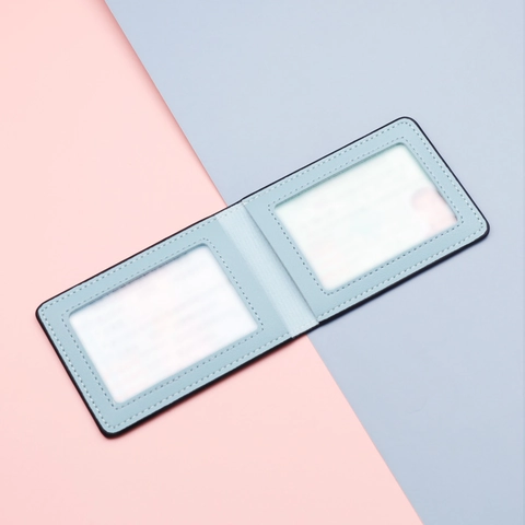 Ultra Thin PU Leather Driver License Case Vehicle Registration Card Holder 2 Slots Minimalist Slim Wallet For Men Women