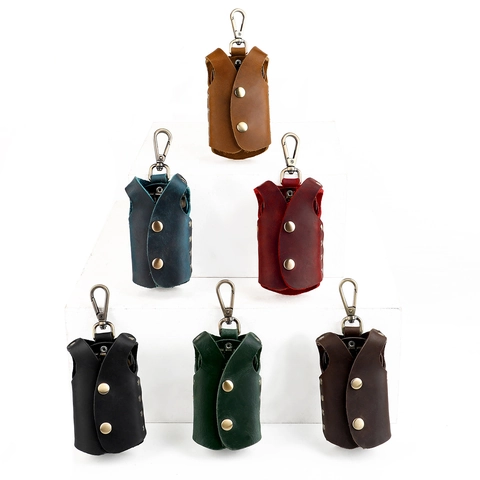 Astuccio Portachiavi In Vera Pelle Creativo Forma Mini Gilet Portachiavi Portafoglio Con Gancio Girevole Retro Fatto A Mano Regalo