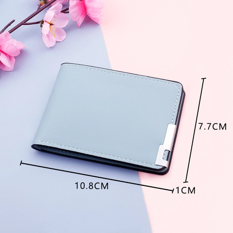 Funda Para Carné De Conducir Cuir PU Ultra Delgada Ventanas Transparentes Cartera Tarjetero Con Decoración Esquina Metal