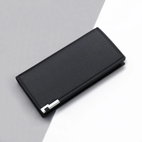 Herren Lange Geldbörse PU Leder Mit Narbung Große Kapazität Business Minimalistisch Mehrere Kartenfächer Clutch Portemonnaie