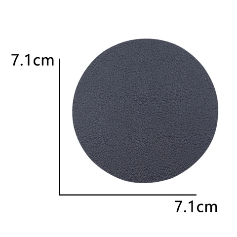 Posavasos Redondos Para Coche De Cuero PU Con Textura De Litchi Alfombrillas Antideslizantes Y Resistentes Al Calor Para Oficina