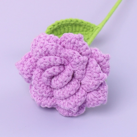 Handgefertigte Häkelrose Garn Spitze Rose Künstlicher Blumenstrauß Heimhochzeit Dekoration Geschenk