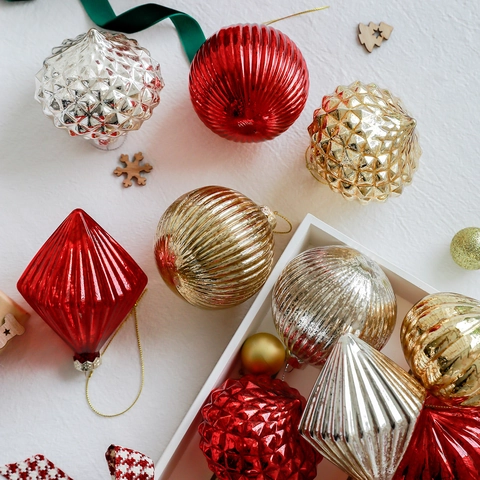 Decorazioni Natalizie In Vetro Di Lusso Palla Irregolare Zucca Ananas Decorazioni Appese Per Albero Casa