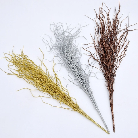 Weihnachtsdeko Glitzerzweige Künstliche Äste Wellenförmig Für Weihnachtsbaum DIY Arrangement Feiertagsdekoration