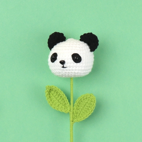Bouquet de Fleurs Animaux Tricotés au Crochet à la Main Dessin Animé Cochon Lapin Agneau Panda Décor Floral pour Cadeau de Graduation Journée des Enfants