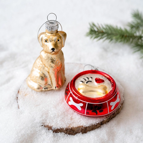 Christmas Hanging Ornaments Hand Painted Glass Nutcracker Snowman Truck Dog Pendants Festive Holiday Tree Decor Vintage Style