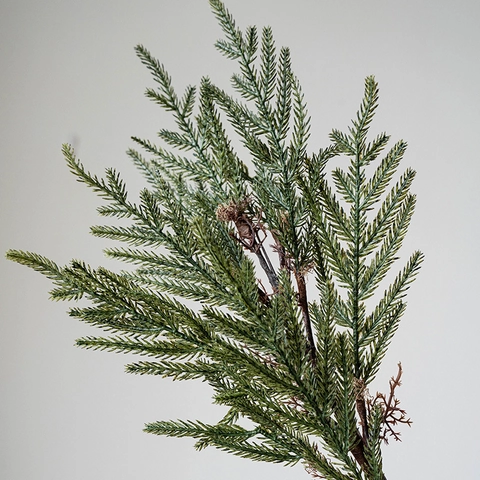 Künstliche Weihnachts Kiefernzweige PE Simulation Dunkelgrüne Nadelzweige Für Zuhause Weihnachtsfeier Winter Dekoration Tannenstiele
