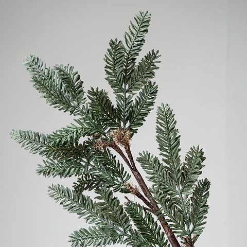 Künstliche Weihnachts Kiefernzweige PE Simulation Dunkelgrüne Nadelzweige Für Zuhause Weihnachtsfeier Winter Dekoration Tannenstiele