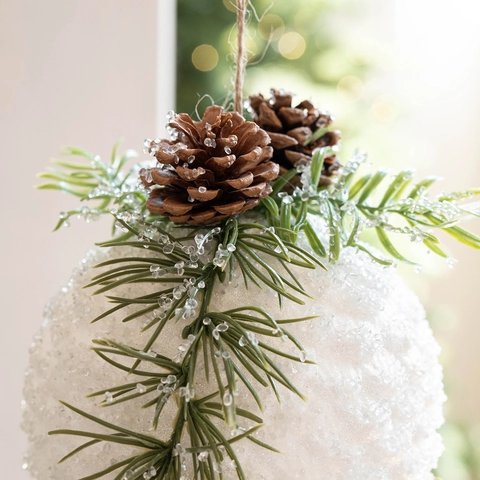 Groß Klein Weihnachten Simulierte Tannenzapfen Anhänger Matt Weiß Gold Silber Hängende Dekoration Mit Künstlichen Kiefernnadeln Natürlichen Tannenzapfen Für Weihnachtsbaum Home Party Büro Feiertagsdekoration