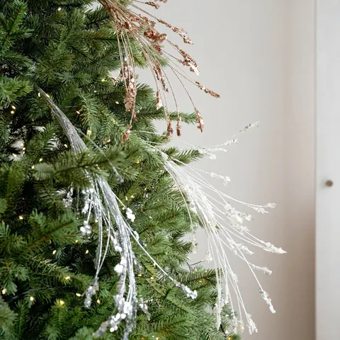 Rami Decorativi per Albero di Natale con Glitter Punte a Cascata per Bouquet Fai da Te Rami Artificiali con Paillettes