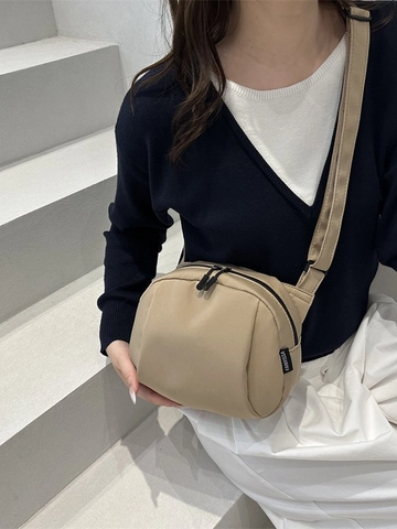 Borsa A Spalla Mezzaluna Minimalista Nylon Resistente All'acqua Borsa A Tracolla Con Tracolla Regolabile Donna Casual