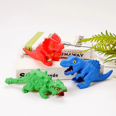Zacht Dinosaur Knijpspeelgoed Stressverlichting TPR Rekbaar Sensorisch Speelgoed Voor Kantoor Bureau Volwassenen Tieners