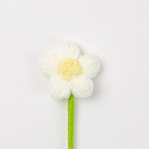 Tiges de Fleurs Bouffantes au Crochet Faites à la Main Fleurs en Fil Artificielles Pour Décoration Maison Mariage Fête