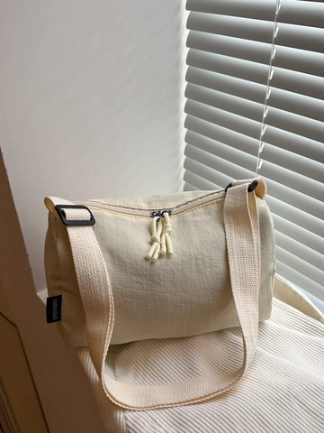 Women's Large Capacity Nylon Canvas Crossbody Bag Minimalist Lightweight Shoulder Pillow Bag For Yoga Fitness Daily Use