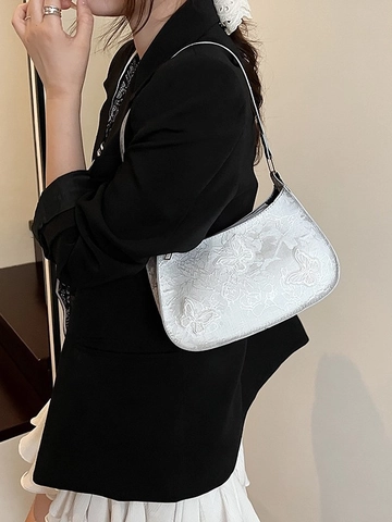 Borsa Sottobraccio in Pizzo con Farfalla per Donna Ricamo Floreale Borsa a Tracolla Retro Piccola Borsa alla Moda Regalo Festa