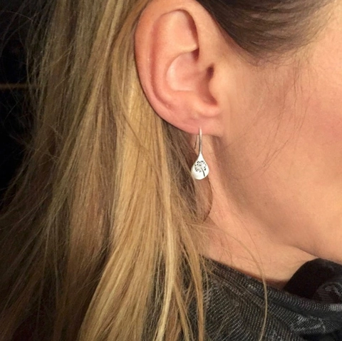 Retro Geborsteld Koperen Paardenbloem Druppel Oorbellen Met 925 Sterling Zilveren Oorbel Post Etnische Stijl
