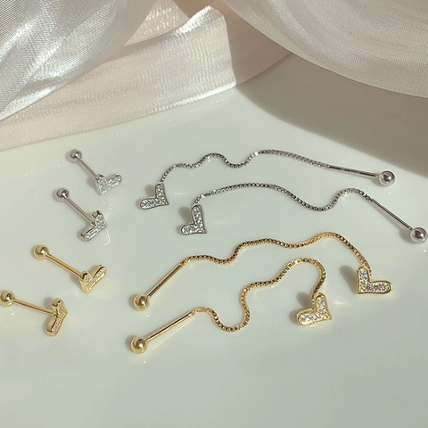 Orecchini A Cuore In Zircone Con Perno In Argento Sterling 925 Gioielli In Rame Raffinati Da Donna Stile Dolce