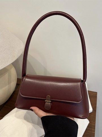 Retro Achsel Umhängetasche PU Leder Vintage Metallschloss Minimalistische Handtasche Für Damen Vielseitiges Elegantes Modeaccessoire