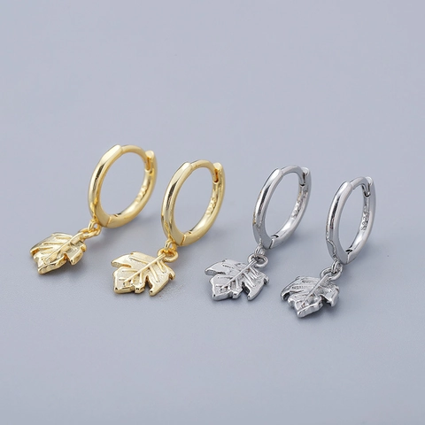 Minimalistische Ahornblatt Hängeohrringe Mit 925er Sterling Silber Ohrstecker Legierung Blatt Schmuck Für Damen