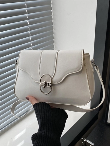 Damen Vintage PU Leder Umhängetasche High Sense Crossbody Baguette Tasche Lässige Vielseitige Kleine Quadratische Tasche