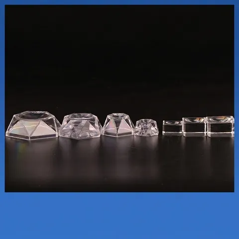 Supporto Espositivo In Vetro Acrilico Base Per Sfera Di Cristallo Campione Minerale Esagonale Quadrato Ornamento Da Scrivania