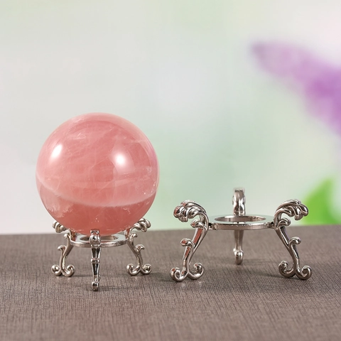 Crystal Ball Display Stand Metal Carved Tripod Resin Hexagonal Geometric Holder For Minerals Spheres Home Decor Ornament