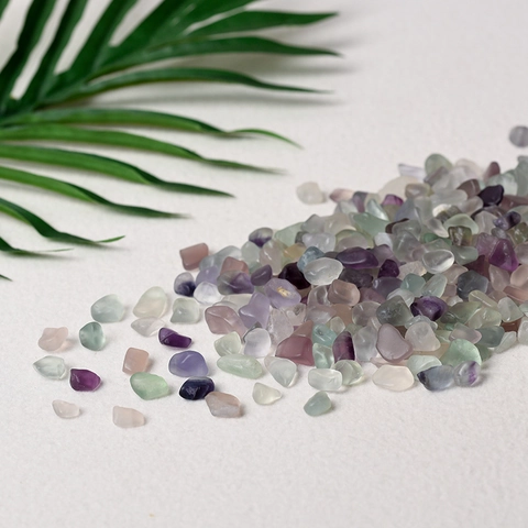 Natural Colorful Fluorite Tumbled Stones Polished Irregular Crystal Rocks For Aromatherapy Diffuser Aquarium Decoration Potted Plant Purifying Energy Stones
