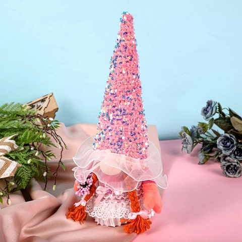 Hochzeit Pailletten Gnom Puppen Romantisch Gesichtslos Zwerg Figuren Handgefertigt Spitze Plüsch Rudolph Ornamente Home Tischdeko
