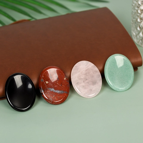 Piedra de la Preocupación de Cristal Natural Piedra Curativa Ovalada Pulida Meditación Reiki Energía Decoración Hogar